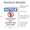 Signmission Employees Only Beyond Sign, Vinyl Decal, 3.5in W x 5in L, 2PK OS-2PACK-NS-D-35-V-11985 - alternate 3
